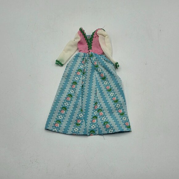 Vintage 1975 Mattel Sweet 16 Barbie Peasant Dress With Dutch Tulips Pattern - Picture 2 of 4